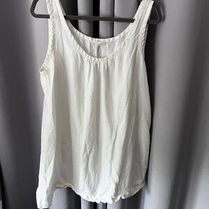 Eileen Fisher White Relaxed Tank Top